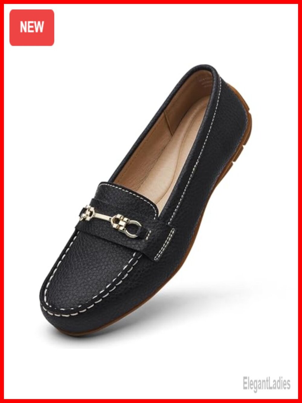 Genuine Leather Slip-On Loafers Driving Mocs Comfortable Office Work Shoes
